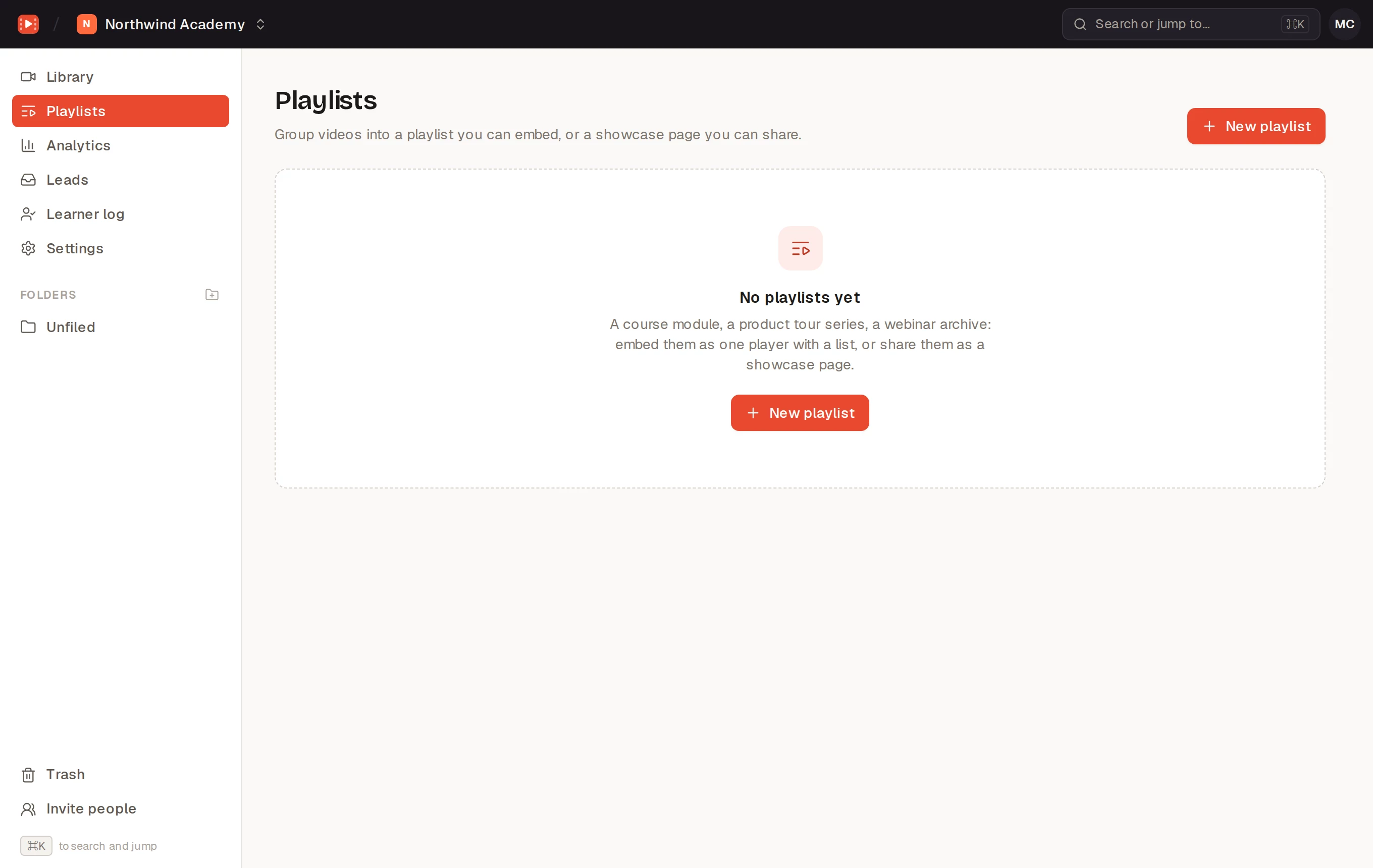 Playlists in the Pellio dashboard